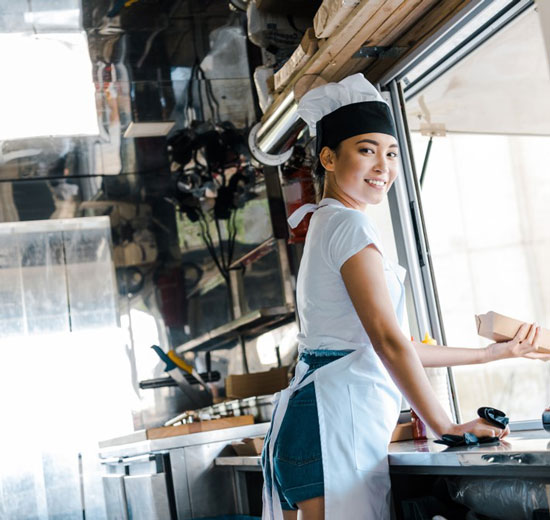 An immigrant working in a restaurant